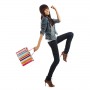 Woman going shopping in skinny jeans