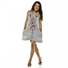 Hispanic model in a summer dress