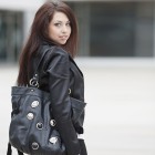 Portrait of girl in black