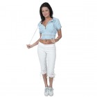 Young Woman Posing in cropped pants