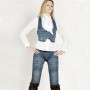 standing woman in jeggings
