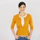 Portrait of a young woman in a cardigan
