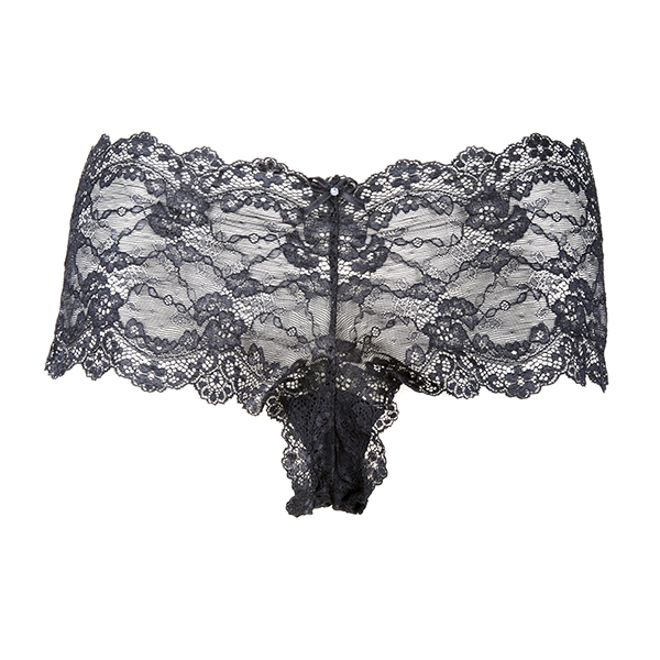 Black feminine panties from lace