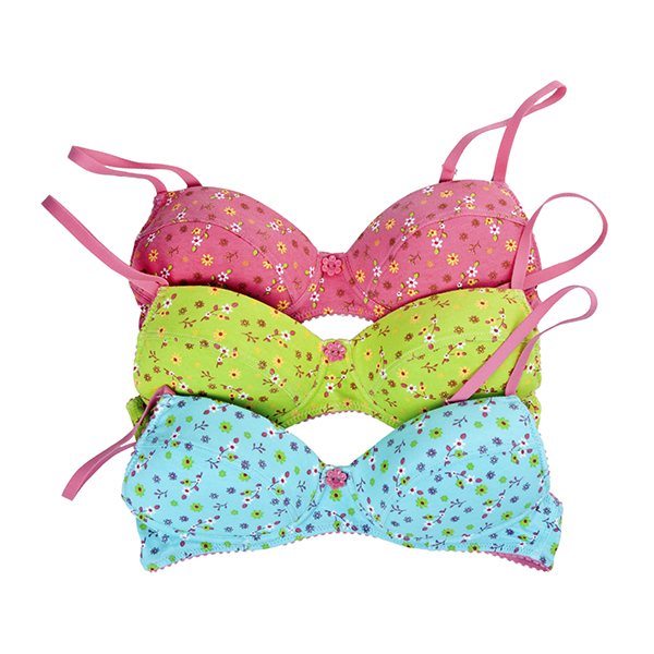 three color cotton bras